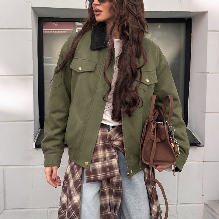 Damen Elegante Suede Jacke Echo Archiv
