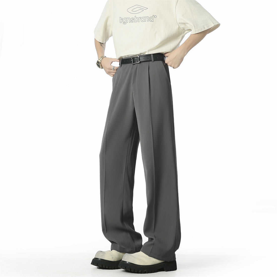 Herren Elegante und lässige Weit geschnittene Hose Echo Archiv