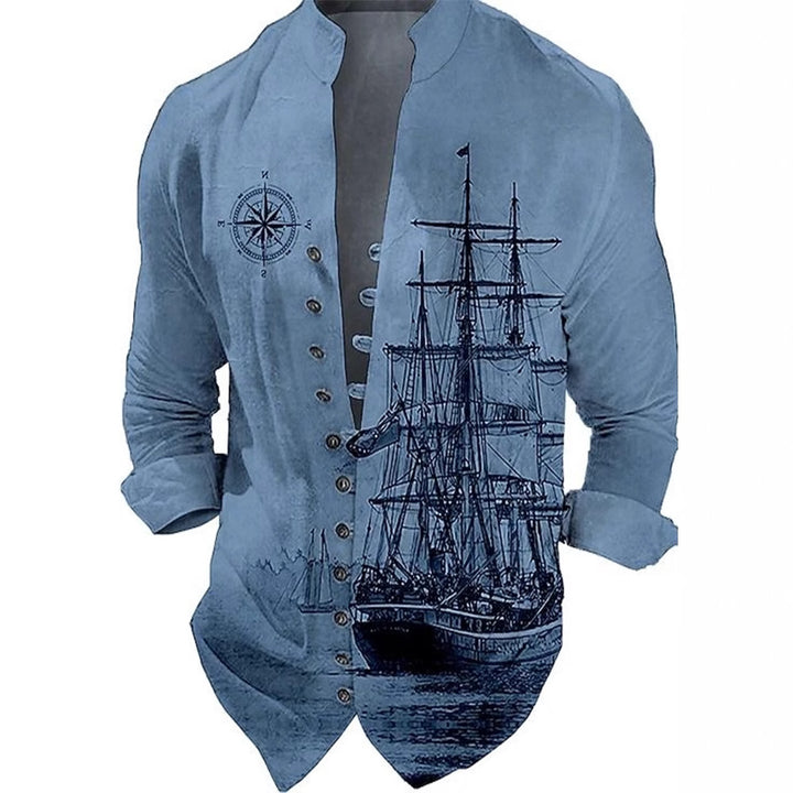 Herren Weste mit nostalgischem maritimem Schiffsdesign Echoarchiv