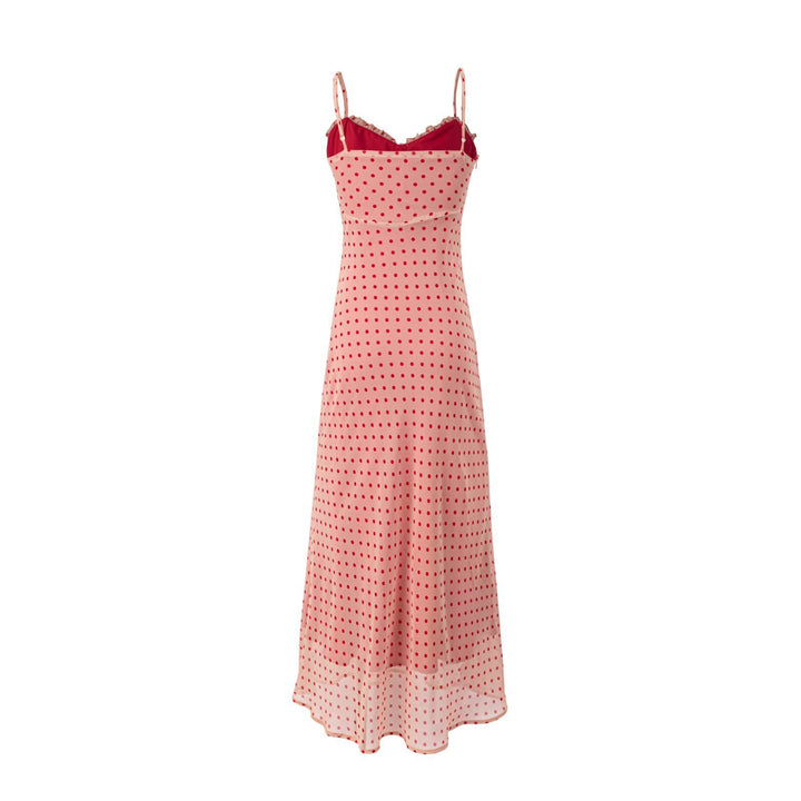 Damen Maxikleid mit schickem Punkte-Muster und verstellbaren Spaghettiträgern Echo Archiv