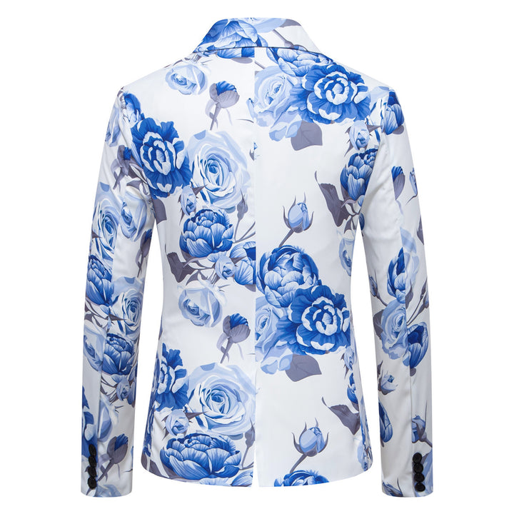 Herren eleganter Blazer mit floralem Design Echoarchiv
