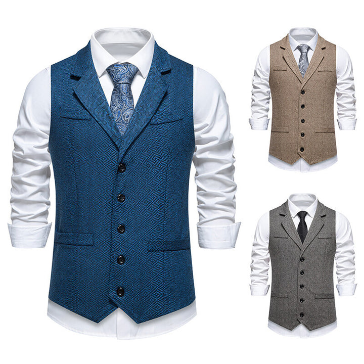 Herren elegante Weste mit geometrischem Muster Echoarchiv