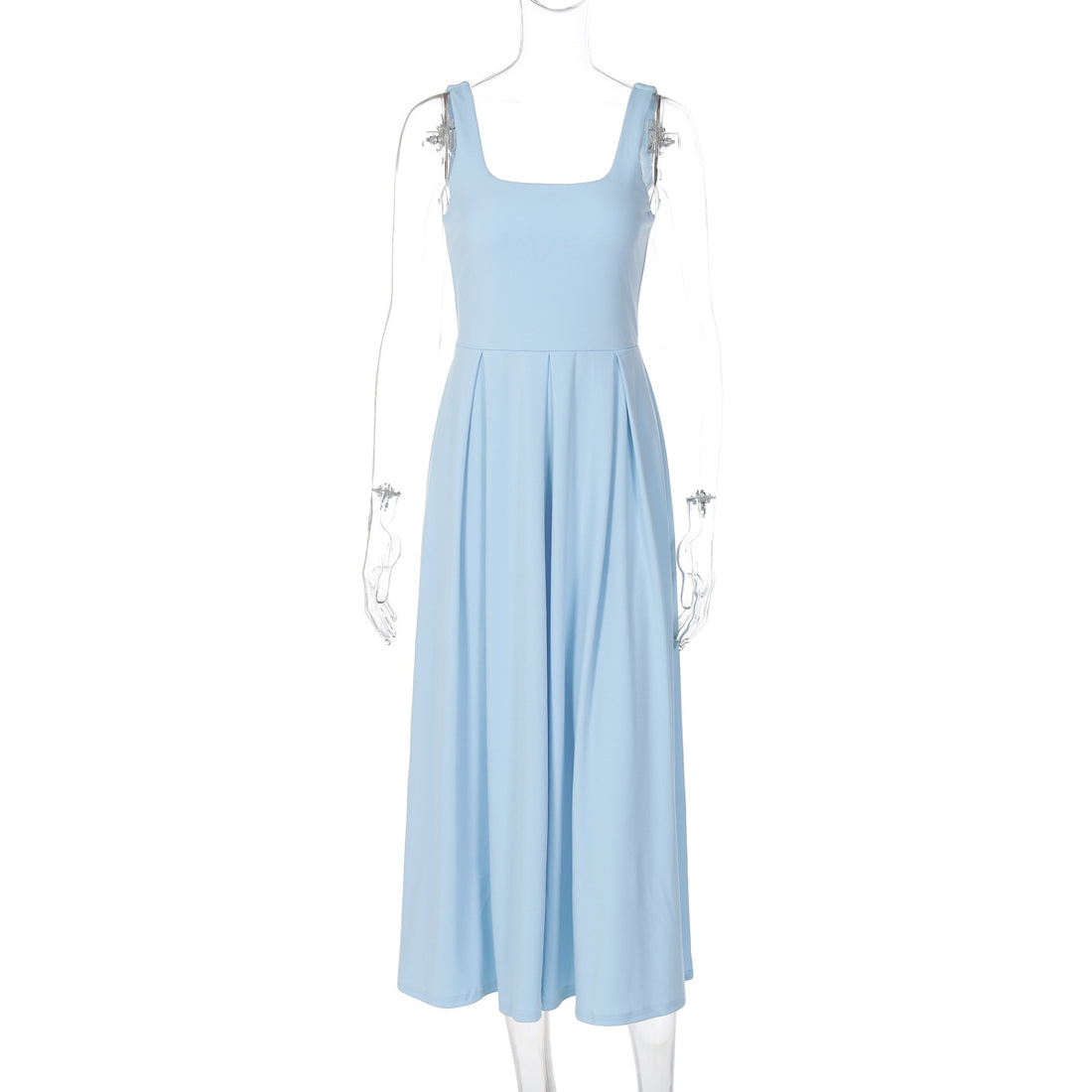 Damen Elegantes Maxikleid mit A-Linie und breiten Trägern – Valéora