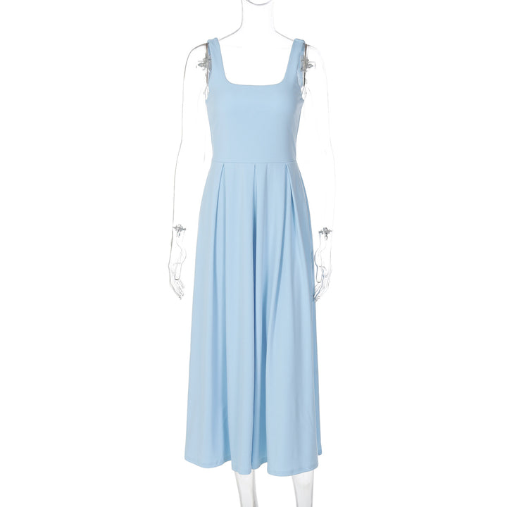 Damen Elegantes Maxikleid mit A-Linie und breiten Trägern Echo Archiv