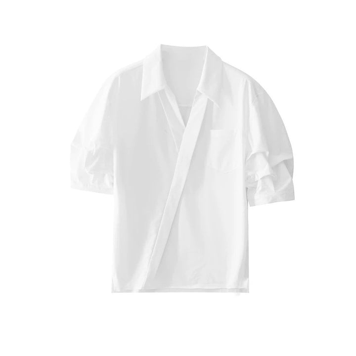 Damen Elegante Oversized Bluse aus hochwertigem Baumwollmix mit verdeckter Knopfleiste Echo Archiv