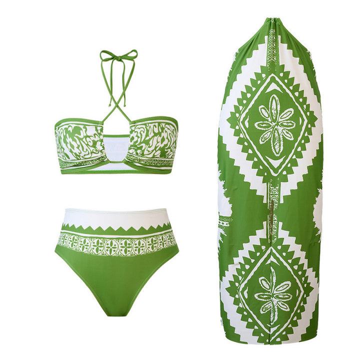 Damen Bikini-Set mit raffiniertem Wickeldesign und trendigem Mustermix Echo Archiv