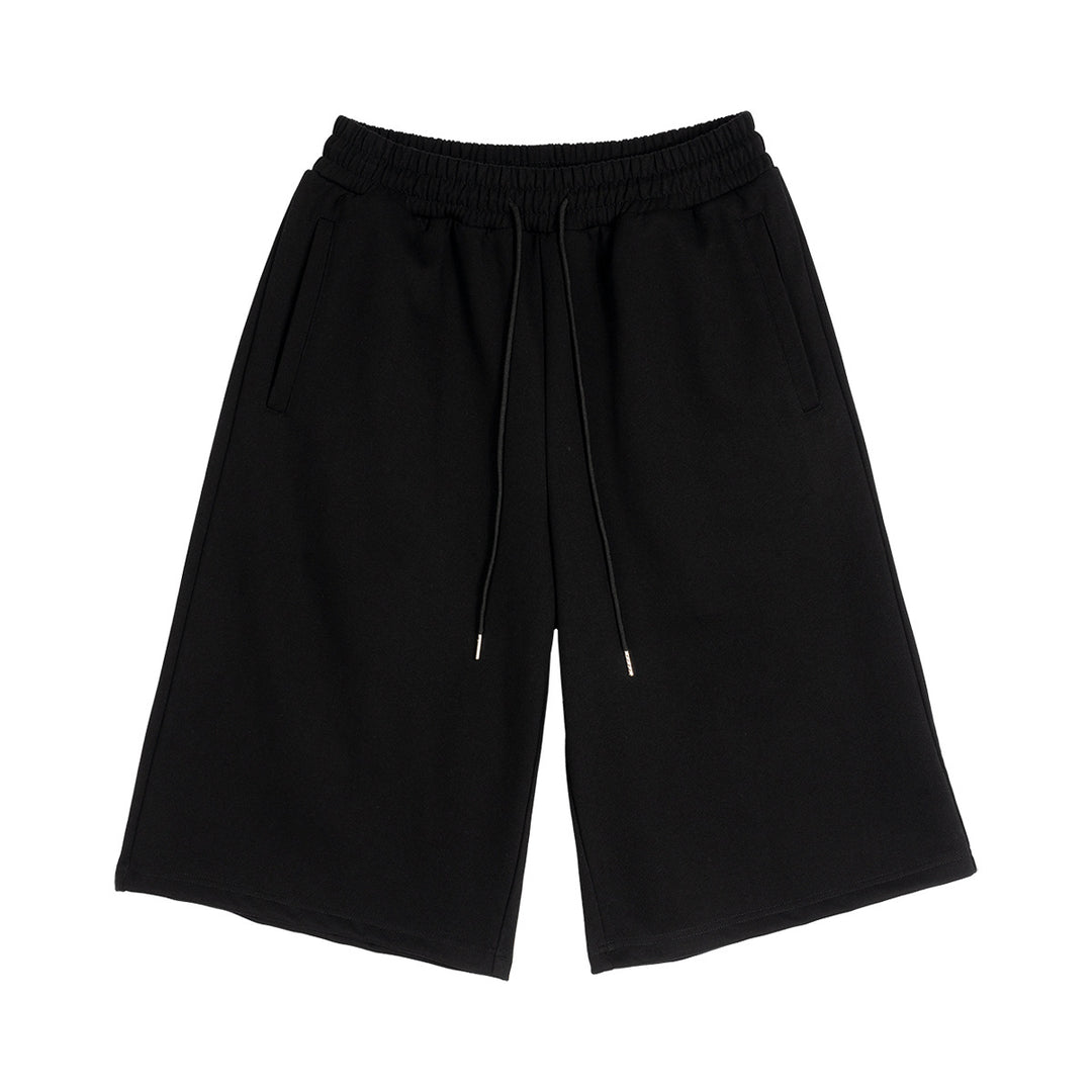 Herren Knieumspielende French-Terry Sweatshorts mit Kordelzug und gesticktem Wappen Echo Archiv