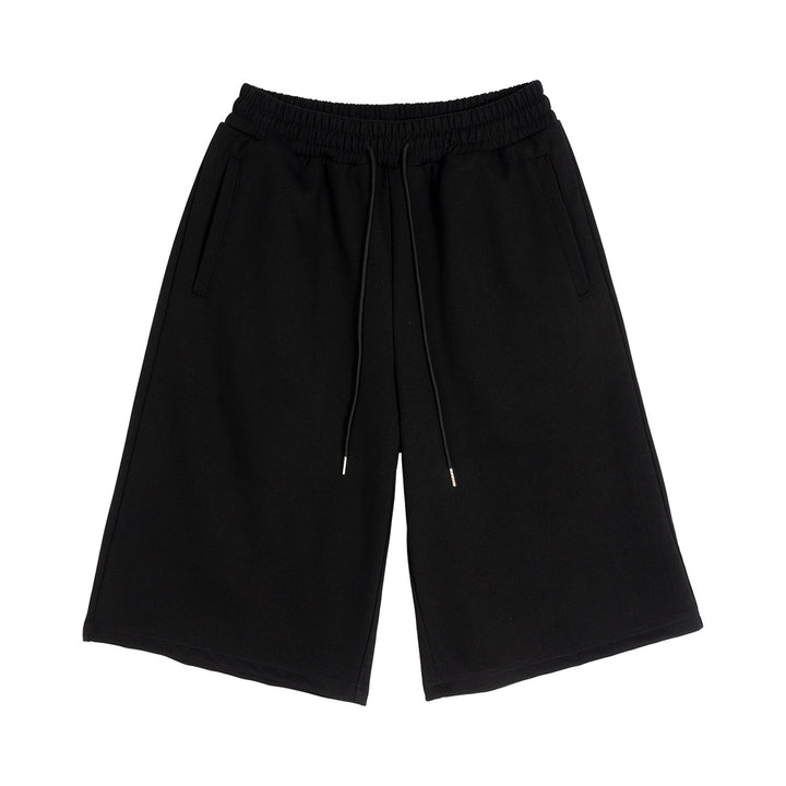 Herren Knieumspielende French-Terry Sweatshorts mit Kordelzug und gesticktem Wappen Echo Archiv