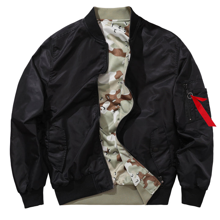 Herren  leichte Aviator Bomber mit camouflagebedrucktem Futter und Ärmel-Reißverschlusstasche Echo Archiv
