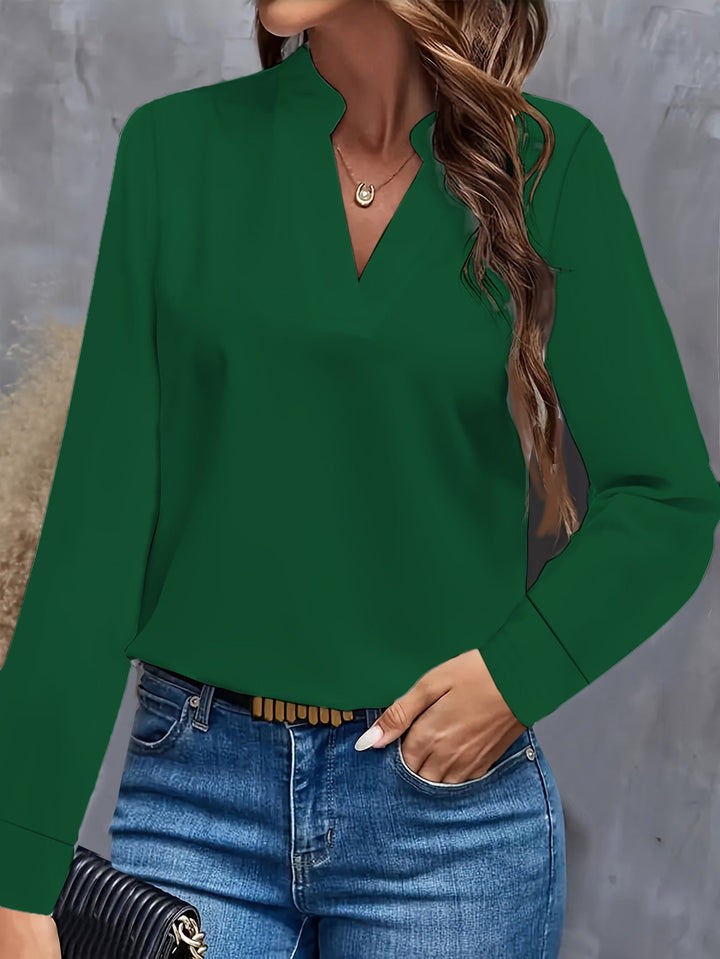 Damen Bluse mit Stehkragen und langen Ärmeln Echoarchiv