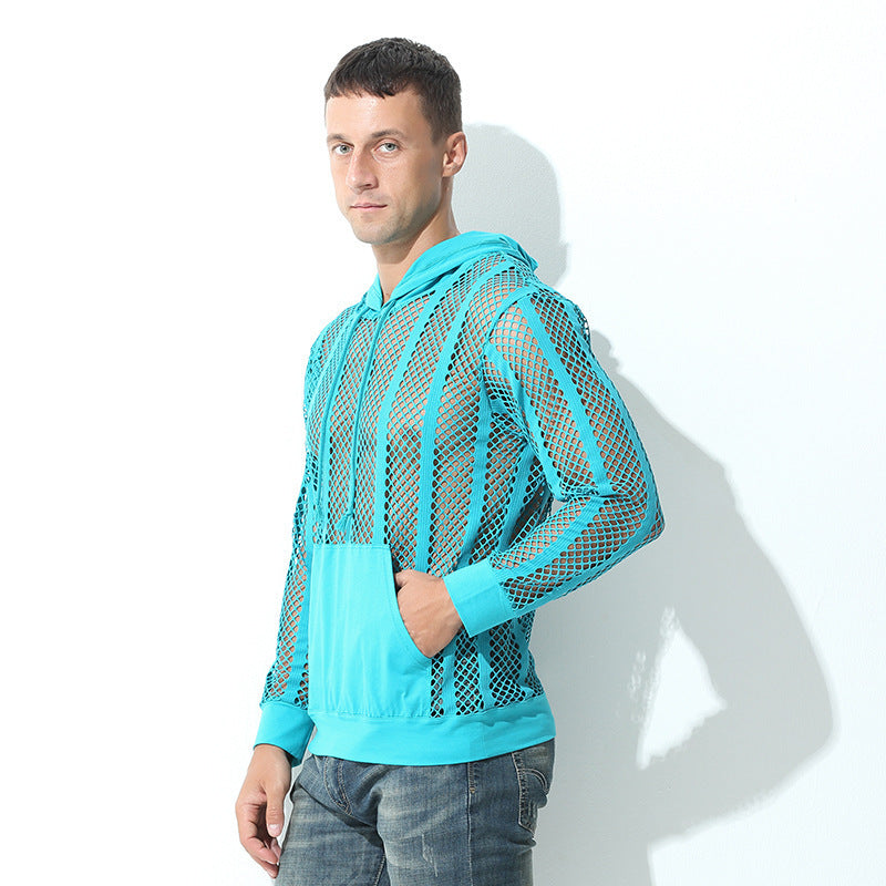 Herren atmungsaktiver Mesh-Hoodie mit Kapuze Echoarchiv