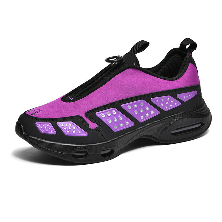 Herren sportlicher Schlupfsneaker mit integrierter Luftkammer, Reißverschlusszug und gedämpfter Profilsohle – Tavélo