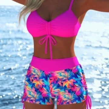 Damen modischer Bikini-Set mit Schößchen und verstellbarem Träger Echo Archiv