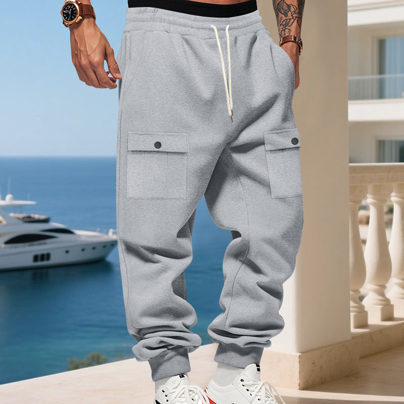 Herren Cargo-Jogginghose mit elastischem Bund und funktionalen Taschen Echoarchiv