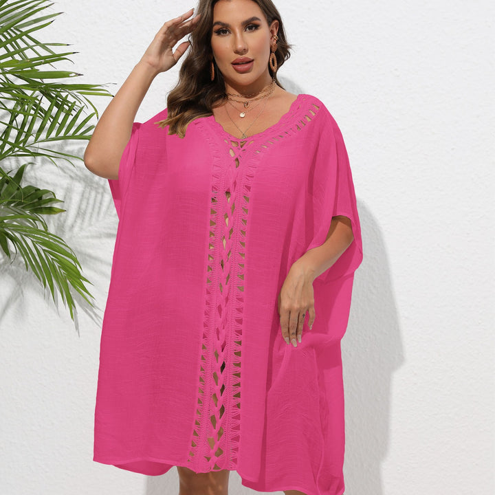 Damen Luftiger Strandkimono mit dekorativer Häkelspitze Echo Archiv