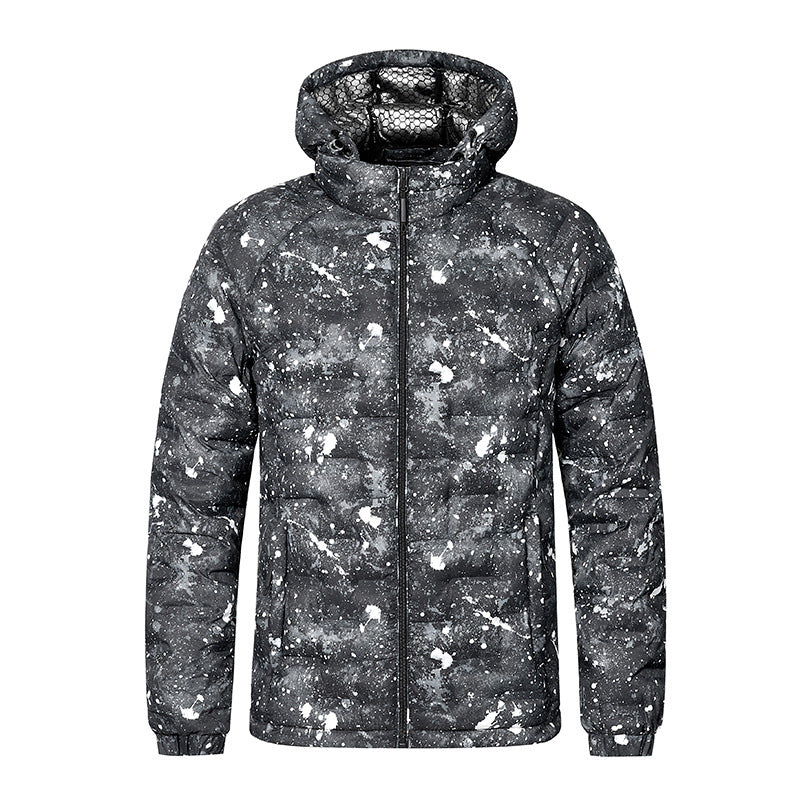 Herren Modische Steppjacke mit Kapuze und innovativem Design Echo Archiv