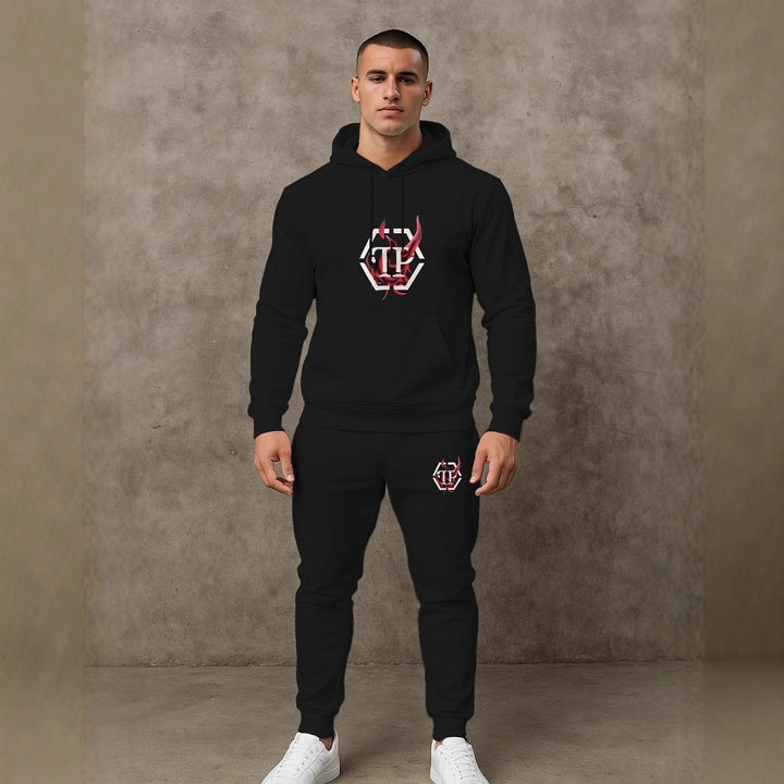 Herren Sportives Hoodie- und Jogginghose-Set Echoarchiv