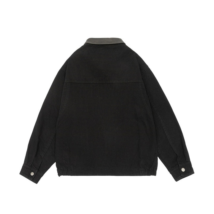 Herren Boxy-Canvas-Fieldblouson mit Druckknopfleiste und großen Utility‑Taschen Echoarchiv