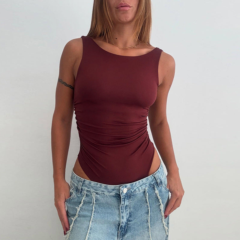Damen figurbetontes Body mit gerafftem Design Echo Archiv