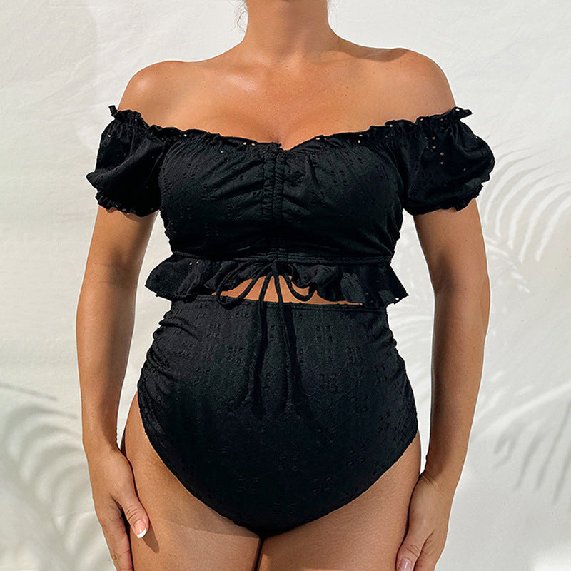 Damen Schwangerschaftsbikini-Set mit modischem Rüschendesign Echo Archiv