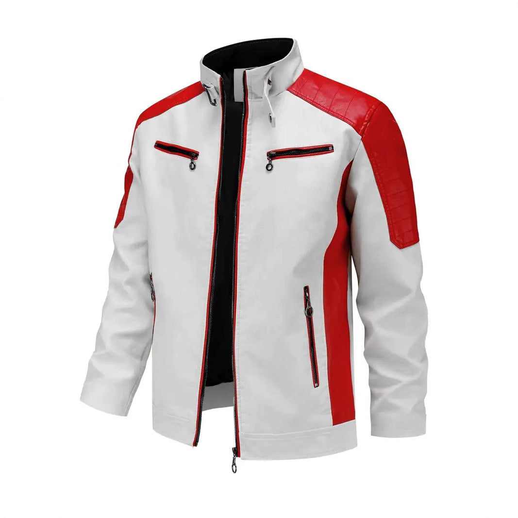Herren Sportliche Kunstlederjacke mit Reißverschluss Echo Archiv