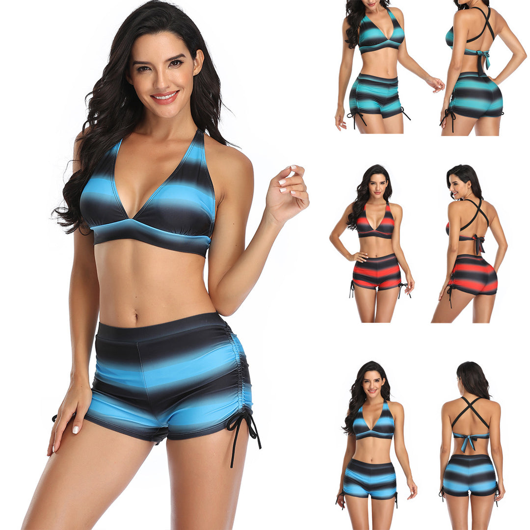 Damen Sportliches Bikini-Set mit hoch geschnittenem Höschen und raffinierten Cut-Out-Details Echo Archiv