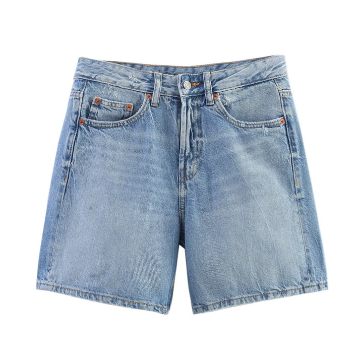 Damen Denim-Shorts im lässigen Schnitt mit hoher Taille und praktischen Taschen Echo Archiv