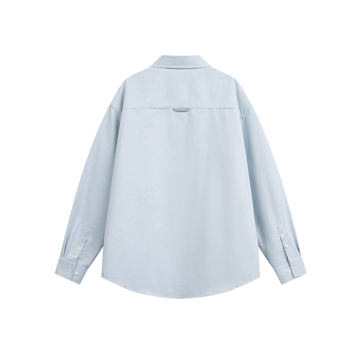 Unisex Oversize Patchwork-Jeanshemd mit kastigem Schnitt Echoarchiv