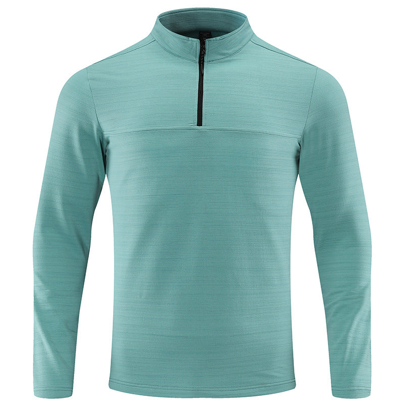 Herren Funktions-Halbzip-Langarmshirt mit Stehkragen und atmungsaktivem Stretchmaterial Echoarchiv