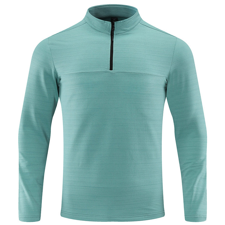 Herren Funktions-Halbzip-Langarmshirt mit Stehkragen und atmungsaktivem Stretchmaterial Echoarchiv