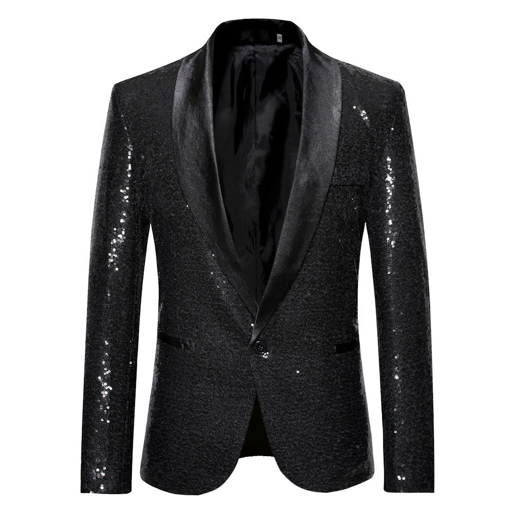 Herren eleganter Pailletten Blazer im modernen Schnitt Echoarchiv