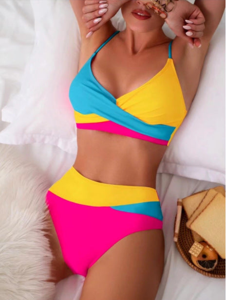 Damen Bikini-Set mit modischem Wickeldesign und hohem Taillenslip Echo Archiv