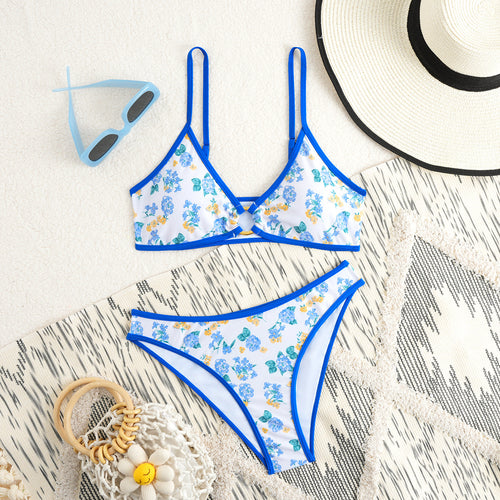 Damen Bikiniset mit verspieltem Blumendesign und komfortablem Schnitt Echo Archiv