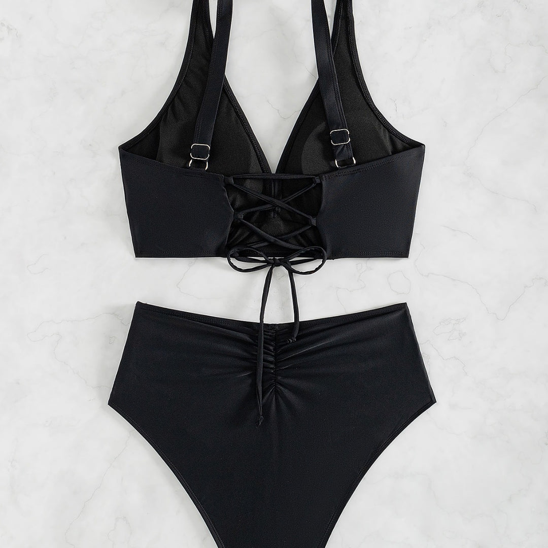 Damen Hochtaillierter Bade-Bikini Echo Archiv