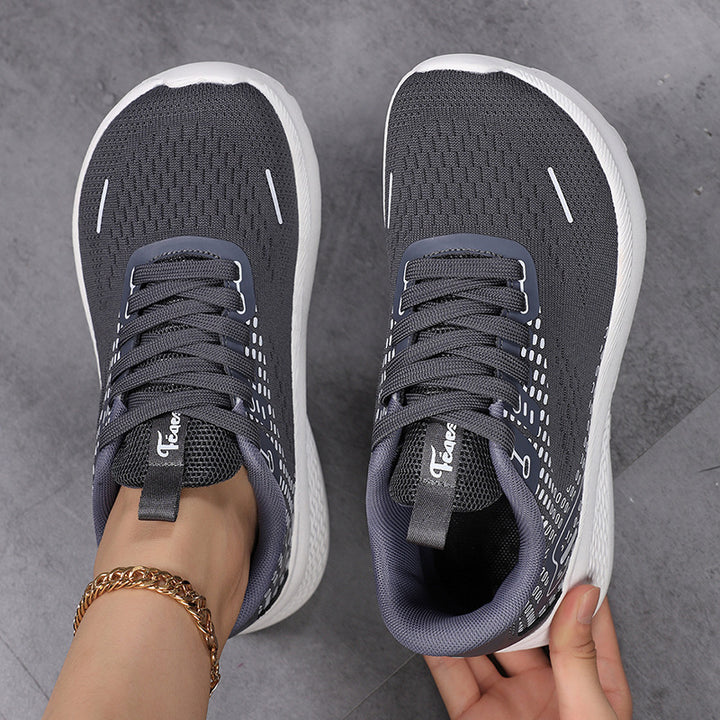 Damen nan ergonomischer Komfort-Sneaker mit nahtlosem Maschenoberteil und keilförmiger Dämpfung Echo Archiv