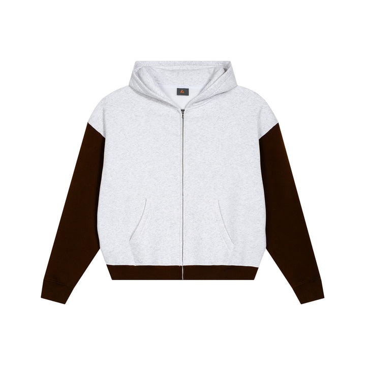 Herren Reißverschluss-Kapuzenjacke im Colorblock-Stil aus French-Terry mit Kängurutasche Echo Archiv