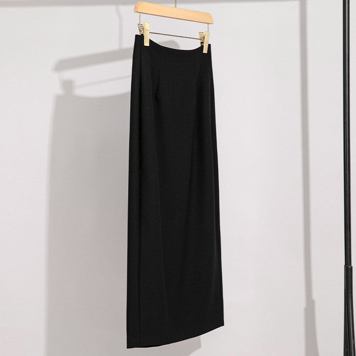 Damen Maxirock aus Feinstrick mit geradem Fall und hoher Taille Echoarchiv
