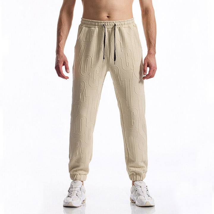 Herren Freizeit-Hose mit elastischem Bund und großem Logoprint Echoarchiv