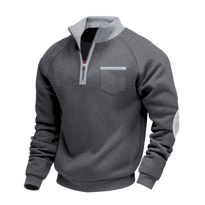 Herren Fleece-Pullover mit hohem Kragen und seitlichem Reißverschluss Echoarchiv