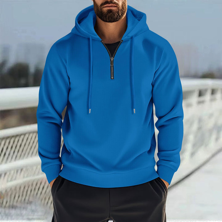 Herren Kapuzenpullover mit innovativem Reißverschluss und atmungsaktivem Material Echoarchiv