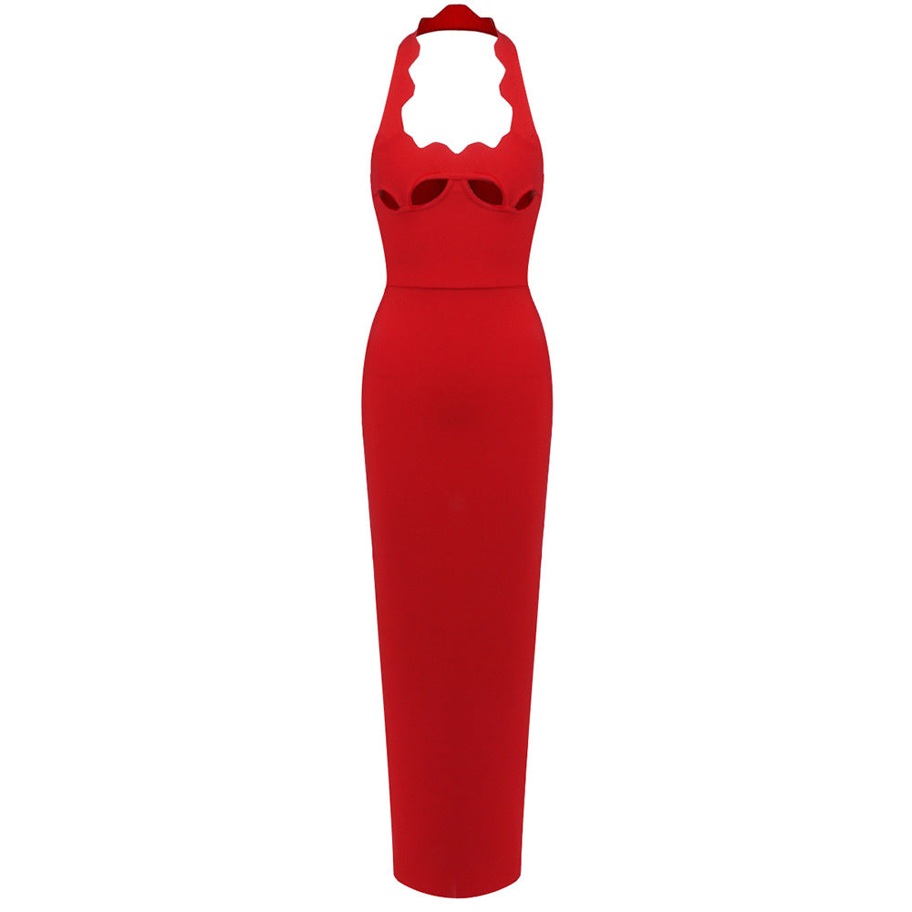 Damen Elegantes figurbetontes Abendkleid mit raffiniertem Ausschnitt Echo Archiv