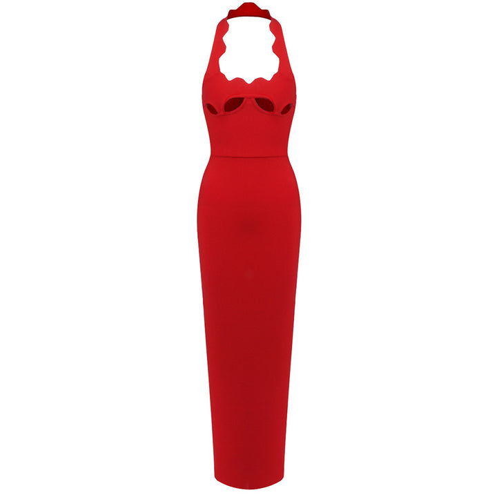 Damen Elegantes figurbetontes Abendkleid mit raffiniertem Ausschnitt Echo Archiv