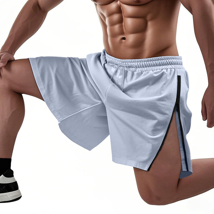 Herren Sportliche Funktionsshorts mit seitlichem Reißverschluss und elastischem Bund Echoarchiv