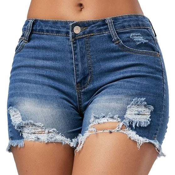 Damen Destroyed Denim Shorts Echo Archiv