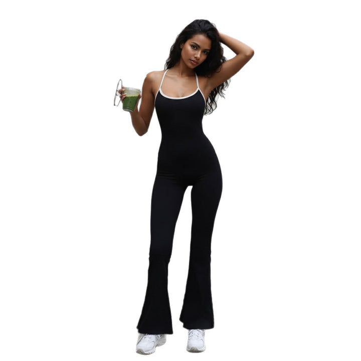 Damen Fluffiger Jumpsuit mit weiten Beinen und raffiniertem Rückenausschnitt Echo Archiv