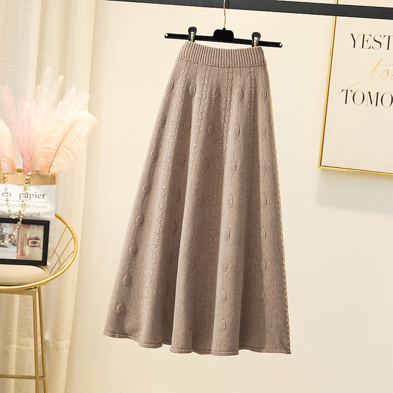 Damen Eleganter, luftiger Maxirock mit Rippstruktur Echo Archiv