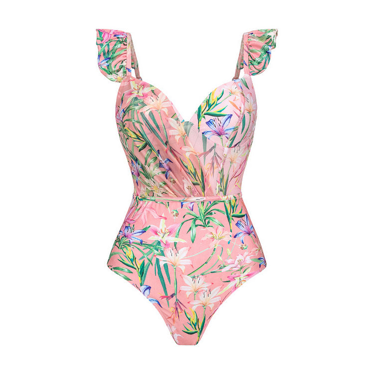 Damen Bikiniset mit eleganten, langen transparenten Ärmeln Echo Archiv