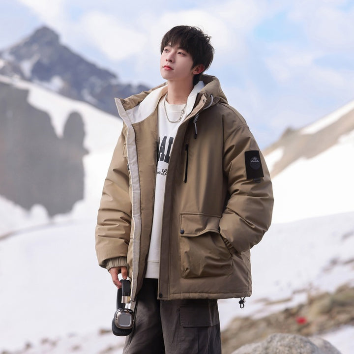 Herren isolierte Outdoor-Pufferjacke mit multifunktionalen Taschen und verstellbarem Kapuzensystem Echoarchiv