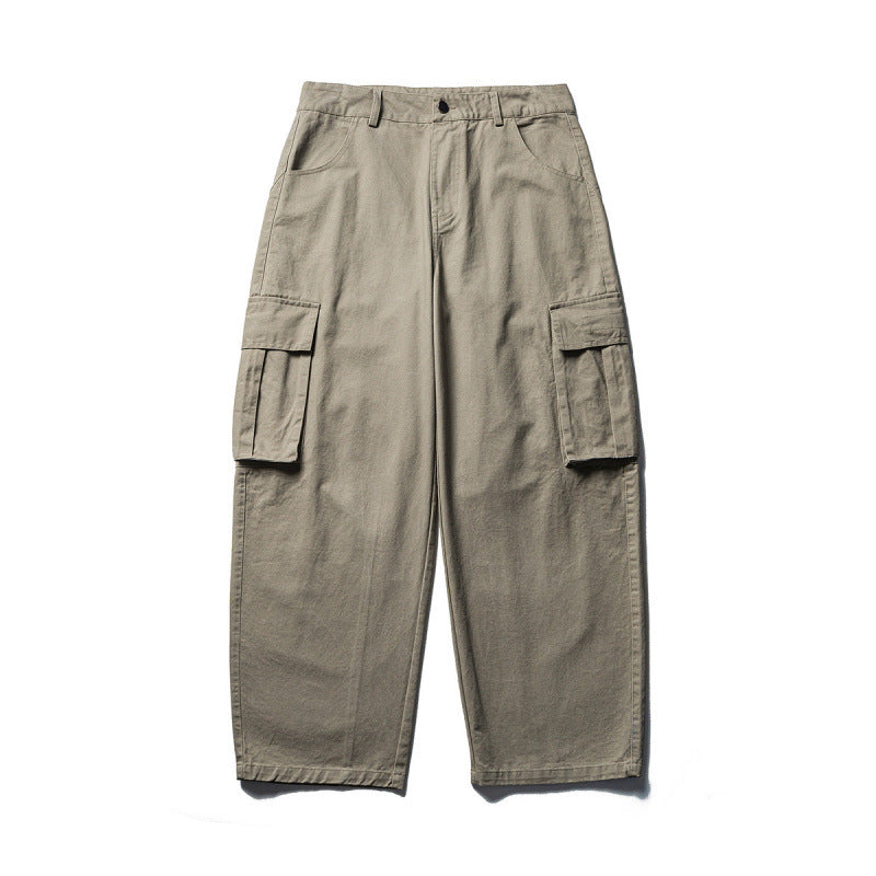 Herren Weite Cargo-Hose aus Baumwollmix mit großen Klappentaschen und relaxed Fit Echo Archiv
