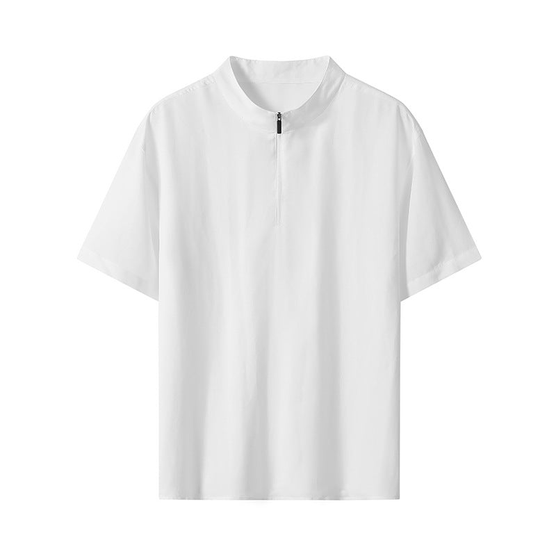 Herren Kurzarm‑Halbzip‑Shirt mit Stehkragen und Relaxed‑Fit Echo Archiv